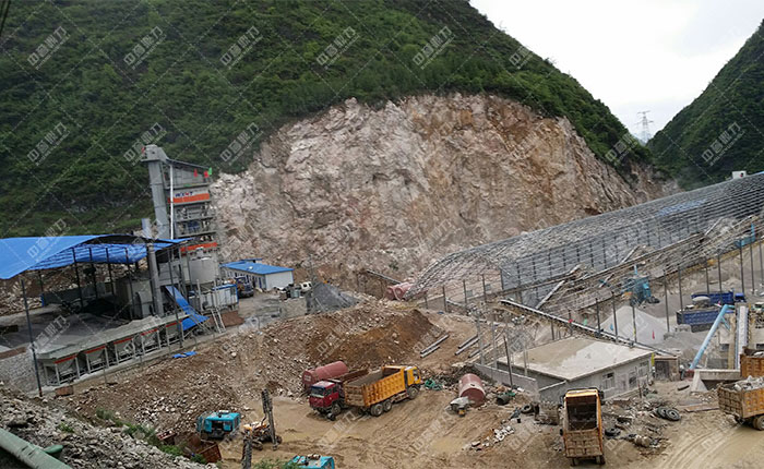 貴州六盤水立志砂石公司時產800噸砂石生產線展示圖