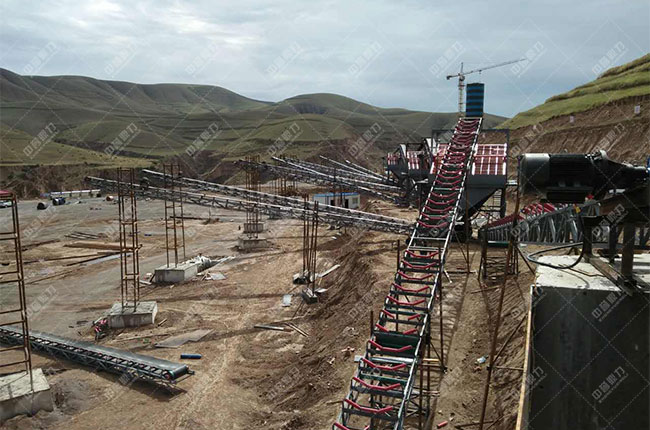 寧夏固原石料廠時產500噸骨料生產線現場案例展示6